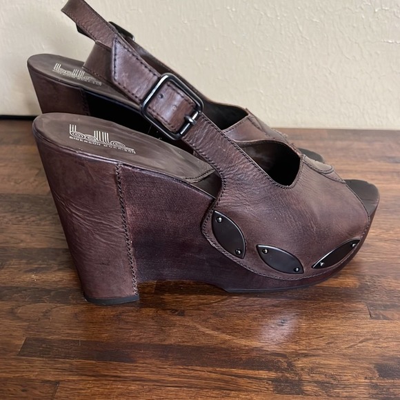 Belle‎ by  Sigerson Morrison Platform Wedge Sandal 7.5 - Picture 4 of 11